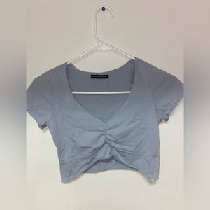 blue crop top